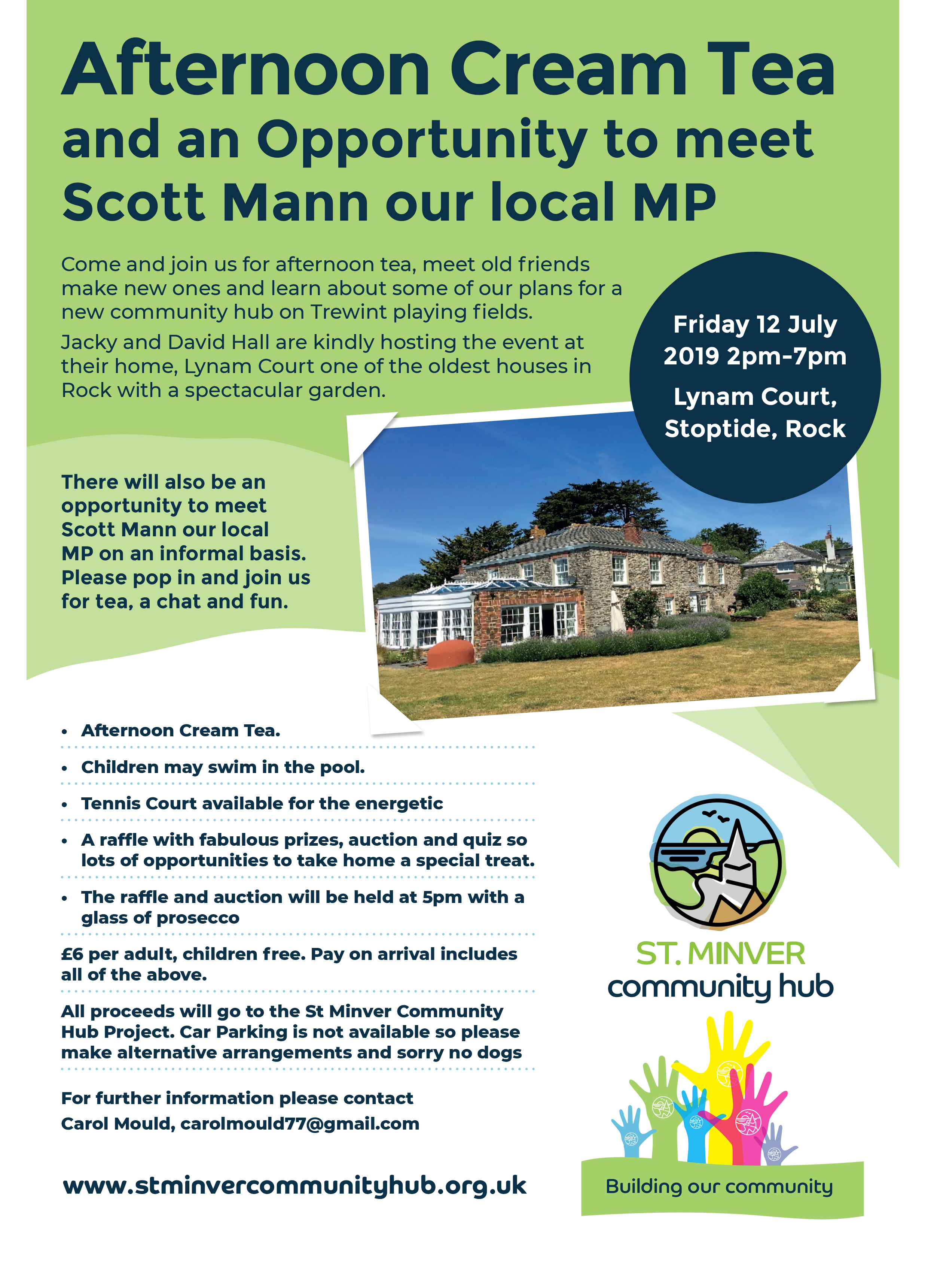 Afternoon Cream Tea and an opportunity to meet Scott Mann our local MP