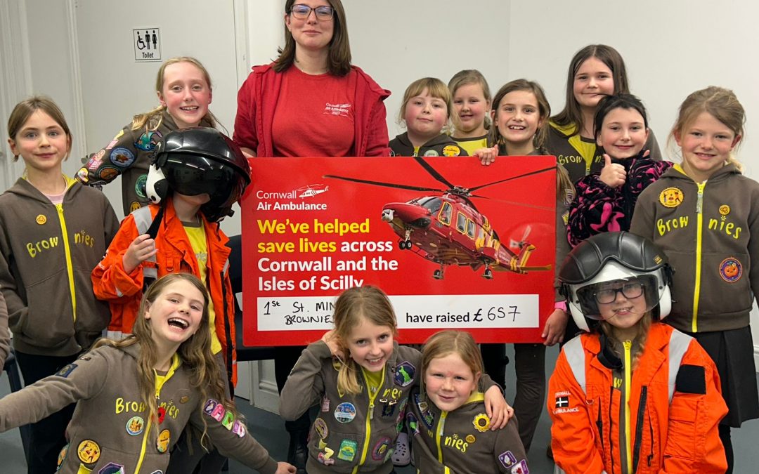 Brownies raised funds for Cornwall Air Ambulance